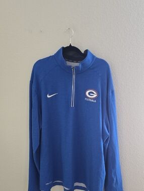 Nike Royal Blue GEORGIA Football Quarter-Zip Pullover